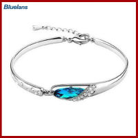 Bluelans®สร้อยข้อมือ Elegant ผิว Rhinestone สร้อยข้อมือกำไลแฟชั่นสำหรับเดท