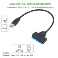 SATA to USB 3.0 USB 2.0 Cable Up to 6 Gbps for 2.5 Inch External HDD SSD Hard Drive SATA 3 22 Pin Adapter III Cord