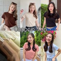 เสื้อยืด ☁88story.th - Copper top 11 สี พร้อมส่ง เสื้อผ้าร่องผ้าดีมากเนื้อนุ่ม มีแขนคอกลมเอวไม่ลอย everyday look ใส่ได้ทุกวัน◎