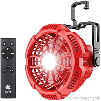 ☊✵ hrgrgrgregre Portátil Handheld Camping Fan 18V Lithium-ion Battery 9W Light gancho 180 ° cabeça de rotação ar livre