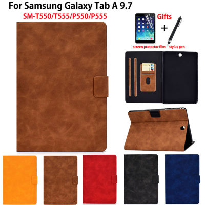 SM-P555สำหรับ Samsung Galaxy Tab A 9.7 2015 SM-T550 SM-P550 T550 T555 P550 P555ฝาครอบแท็บเล็ตฝาครอบ + ของขวัญ