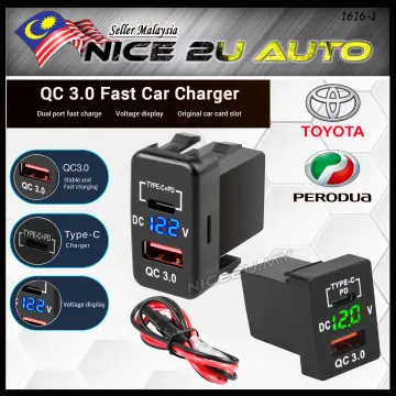 Auto Dual USB Port Charging Car Charger Double Socket For TOYOTA
