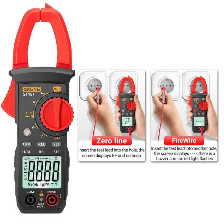 ANENG ST181 Clamp Meter Digital Multimeter Clamp Ammeter Transistor