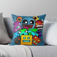 Geometry Dash Old School Gaming Printing Throw Pillow Cover Bedroom Hotel Throw Wedding Office Case Fashion Pillows not include