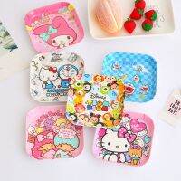 ✸✥⊕ Cartoon Japanese-Style Fruit Small Plate Creative Cute Fresh Household Plastic Melamine Square Snack