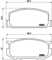 ผ้าดิสเบรคหน้า TOYOTA COROLLA KE70 1979- AE85 AE86 1983- CARINA TA40 TA60 1978- NTN