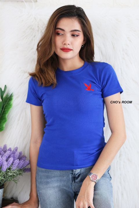 เสื้อยืดรัดรูป-cc-ฟรีไซส์-รอบอก-32-36-ผ้าcotton-100-มีเก็บปลายทาง