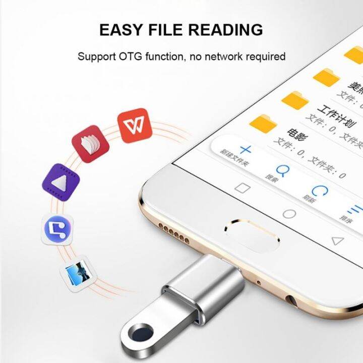 hyra-อะลูมิเนียม-usb-type-c-อะแดปเตอร์ตัวผู้เป็นตัวแปลงสายโอทีจีตัวเมีย-usb3-0แบบพกพา-typec-สำหรับ-macbook-air-และสมาร์ทโฟน