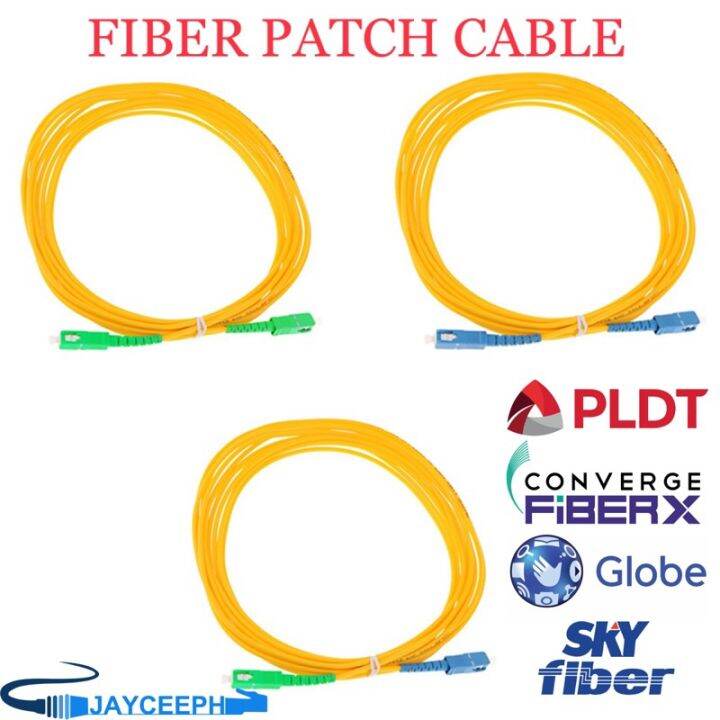 Fiber Optic Patch Cable Simplex Single Mode SC UPC APC Male PLDT GLOBE