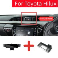 ที่วางโทรศัพท์ในรถสำหรับ Toyota Hilux 2017-2021ที่ยึดแต่งรถ2023 2022อุปกรณ์เสริมสนับสนุนโทรศัพท์มือถือที่หมุนได้ขาตั้ง GPS