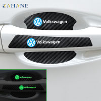 8ชิ้นสติ๊กเกอร์มือจับประตูรถยนต์ส่องสว่างสำหรับ VW Volkswagen ที่ครอบที่กันชามประตู