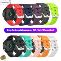 สายรัดข้อมือซิลิโคนสำหรับ Garmin Forerunner 645 245 245ม. สำหรับ Vivoactive 3 20มม.