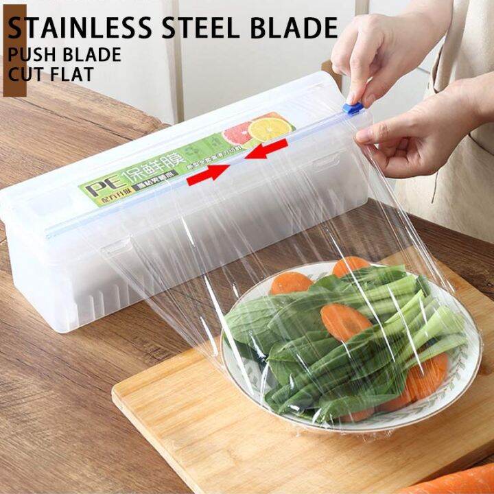 32CM cling film dispenser with sliding cutter adjustable cling film