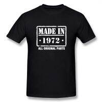 เสื้อยืดผ้าฝ้ายพิมพ์ลาย เสื้อยืดคอกลม แขนสั้น ผ้าฝ้าย ลาย Made In 1972 สไตล์ฮิปฮอป สําหรับผู้ชาย  SMZU