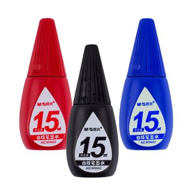 M &amp; G ปากกามาร์กเกอร์กระดาษกันน้ำกระดานดำ1ชิ้น + หมึกพิมพ์สีแดง1ชุดปากกามาร์กเกอร์สำหรับสำนักงานสีฟ้าสีดำสีแดง