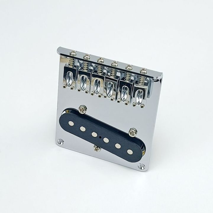 chrome-6-flat-saddle-guitar-bridge-amp-pickup-for-tl-electric-guitar-3-screws-hole