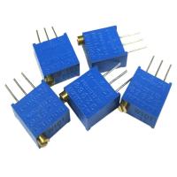 Variable Potentiometer Multiturn Trimmer 3296W 10Ohm-2M Ohm Adjustable Cermet Resistors for Printed Circuit Boards Pack of 5