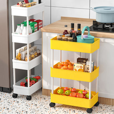 Rolling Storage Cart, 4 3 Tier Utility Cart Mobile Slide Out Organizer,ห้องอาบน้ำ Standing Rack Shelving For Laundry Room Kitchen