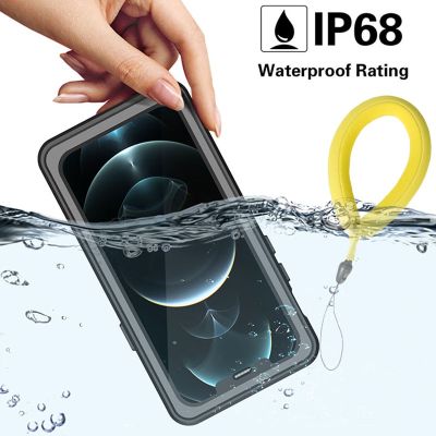 เคสดำน้ำตื้น,เคสกันน้ำสำหรับ iPhone 14 13 12 11 XS Max X XR 7 8 Plus SE 2020 2022 360องศาป้องกันเต็มรูปแบบฝาครอบ IP68องศาสำหรับว่ายน้ำดำน้ำกลางแจ้ง
