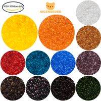 3000-3300pcs/50g FGB 11/0 Transparent Glass  Beads Round Multi Color for Jewelry Making DIY 2x1.5mm, Hole: 0.8mm