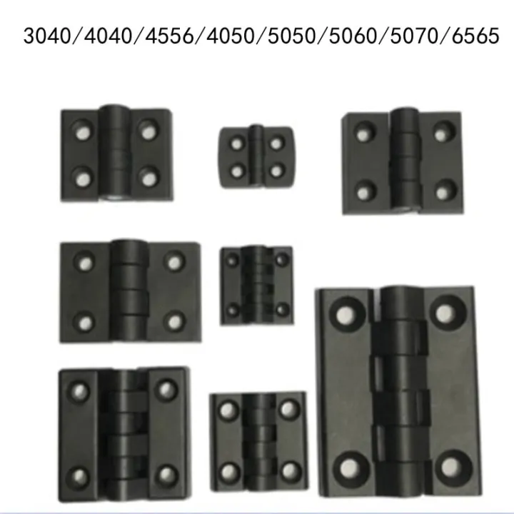 10pcs-set-3040-4040-4556-5050-5060-5070-black-color-nylon-plastic-butt-hinge-for-wooden-box-furniture-electric-cabinet-hardware-door-hardware-locks