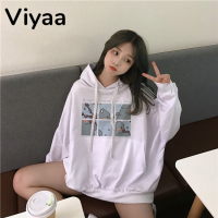 Viyaa เสื้อฮู้ด เสื้อแขนยาวอบอุ่น หลวมและสบาย เท่ วินเทจ ทันสมัย คลาสสิค WWY2390A46 41Z231013