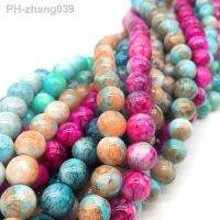 NEW 6/8/10mm Double color Round Chic Glass Loose Spacer Painted Pearl Charm Beads DIY Jewellery Making Accessories 11