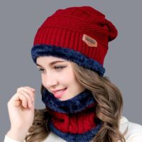 COMPASSION DIOXIDE78CO8 Men Women Thermal Fleece Knitted Hat Neck Scarf Cap Beanie Hat Scarf Balaclava