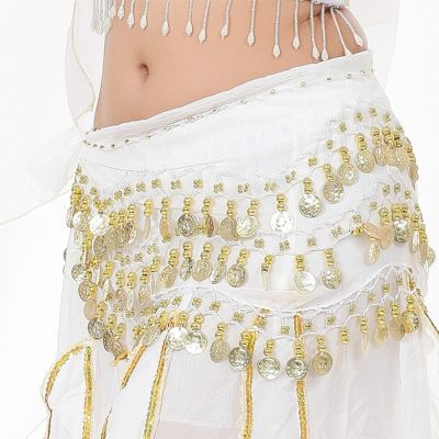 hot【DT】 Belly Costumes Tassel Wholesale Hip Scarf for Dancing Belts Colors 128 Coin