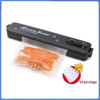 Vacuum Sealer Packaging Machine with Free 10pcs Vacuum Bags 220V/110V Household Black Food Sealing Vacuum Sealer