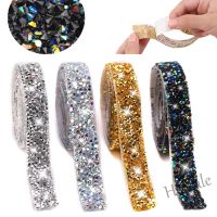 【hot sale】卐┋◈ D18 QIAO Self-adhesive Rhinestones Trim Glitter Crystal Tape Strass Ribbon Chain Rhinestones For DIY Crafts Decorations