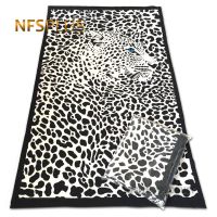 Leopard Print Microfiber Beach Towel 80x180cm and 70x140cm Quick Dry Super Soft Absorbent Sports Travel Bath Towel for Adults