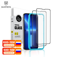 SmartDevil 2 Pcs for iPhone 11 Full Cover Tempered Glass for iPhone 13 Pro Max 12 Pro Max mini 7 8 X XS XR Screen Protector HD