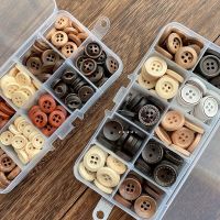 100pcs/lot Wooden Buttons for Cloth Decorative Sewing for Craft Supplies Diy Manualidades Accessories Haberdashery