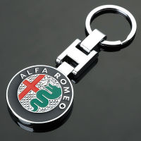 High quality metal car keychain Car emblem key ring Alfa Romeo car accessories