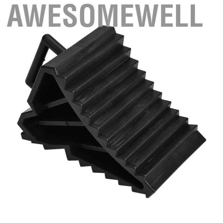 awesomewell-2x-car-anti-slip-block-tyre-slip-stopper-wheel-alignment-tire-support-pad