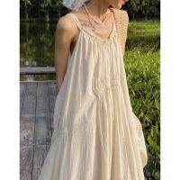 French lazy loose skirt with shoulder-straps female temperament dress boximiya style restoring ancient ways in the summer of false sea beach dress