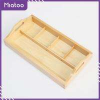 Miatoo ถาดที่เก็บฟิวส์บ็อกซ์ Montessori ไม้เด็กวัยหัดเดิน25X13.7X5cm ของเล่นช่วงต้น