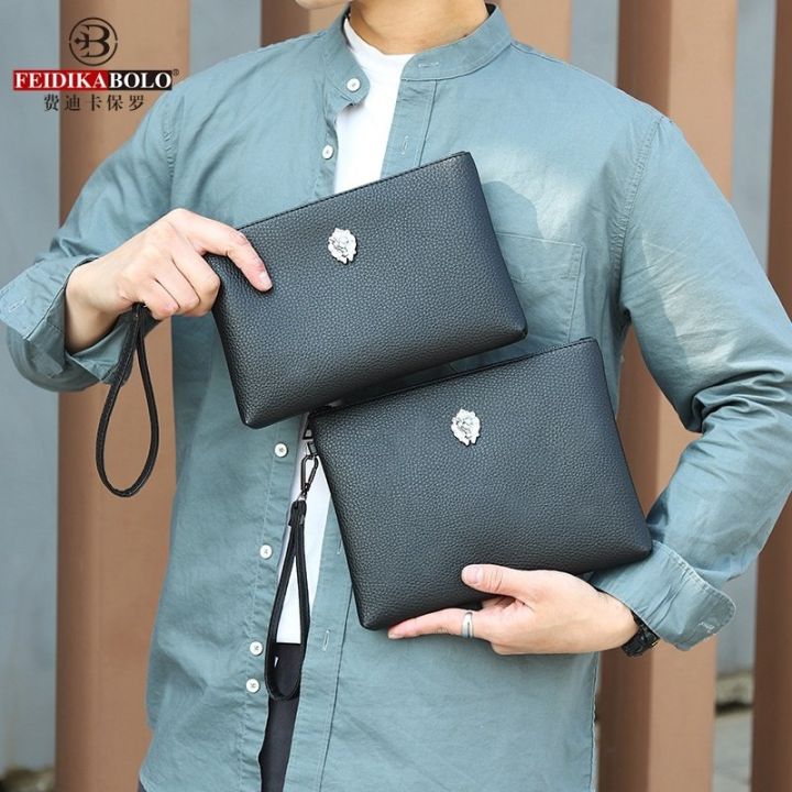 layor-wallet-กระเป๋าสตางค์ผู้ชายทรงยาวลายสิงโตกระเป๋าคลัทช์สำหรับผู้ชาย-กระเป๋าคลัทช์ธุรกิจกระเป๋าแบบซองข้อมือผู้ชายกระเป๋าถือแบรนด์เนม