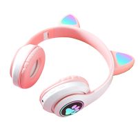 Cute Ear Bluetooth Headphone Kid Girl Music Wireless Helmet TF Card Gaming Earphone with Mic Phone Headset