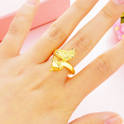 [ฟรีค่าจัดส่ง] แหวนทองแท้ 100% 9999 แหวนทองเปิดแหวน. แหวนทองสามกรัมลายใสสีกลางละลายน้ำหนัก 3.96 กรัม (96.5%) ทองแท้ RG100-173
