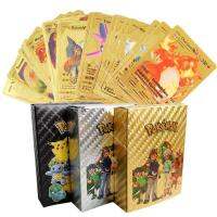 【จัดส่งจากประเทศไทย】55pcs/ชุด Charizard Pikachu Gold Collection การ์ดภาษาอังกฤษของขวัญของเล่นของขวัญ