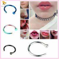 SNSQDYW0010 5Pcs ร้อน เครื่องประดับร่างกาย Unisex ไม่เจาะ คลิปออน ห่วงจมูก แหวนลิปปลอม