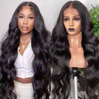 【jw】¤ Transparent 13x4 13x6 Front Human Hair Wigs Frontal Wig Pre Plucked Closure Mstoxic