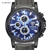 YAZOLE402watch male character of leisure sports watch quartz epidermis with camouflage military watches mens wrist