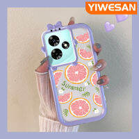 "YIWESAN เคสสำหรับ Infix 30 Pro ขายดี30i ร้อน20 Play 20i ร้อน9 Play เคสการ์ตูนน่ารักสีชมพูมะนาวสีสันสดใสเคสโทรศัพท์โปร่งใสเคสกันกระแทกเมอนสเตอร์ตัวน้อยเลนส์กล้องถ่ายรูปกันกระแทก"