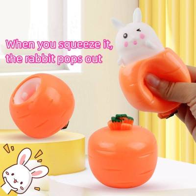 Rabbit turnip cup pinch toy decompression Venting toy pressure-relief toy prank