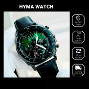 Đồng hồ Nam cao cấp Casio Edifice EFV 600CL - 3A Dây da mặt xanh lá