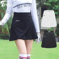 Fashion Golf Skirts Womens Summer Short Skirt Sports Girl Wear Anti-Exposure Pleated Skirt Slim Shorts Ladies Running Badminton Tennis Golf Skorts