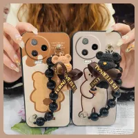 Skin-friendly feel Bear bracelet Phone Case For infinix X676B/Note12 Pro 4G/NFC Solid color cute protective case